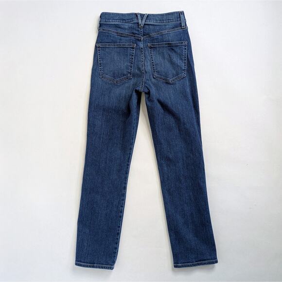 Veronica Beard Ryleigh Jeans 26 Blue Button Fly Slim Straight High Rise Stretch - Picture 11 of 11